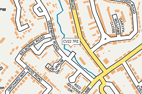CV22 7PZ map - OS OpenMap – Local (Ordnance Survey) CV22 7PZ map - OS OpenMap – Local (Ordnance Survey)