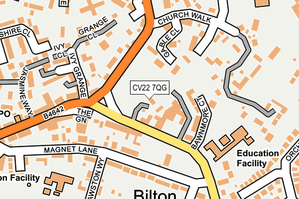 CV22 7QG map - OS OpenMap – Local (Ordnance Survey) CV22 7QG map - OS OpenMap – Local (Ordnance Survey)