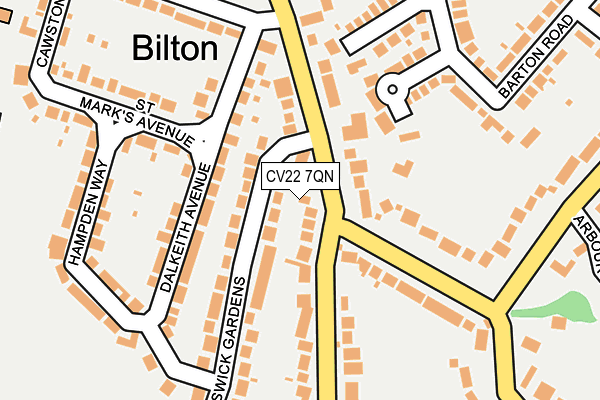 CV22 7QN map - OS OpenMap – Local (Ordnance Survey) CV22 7QN map - OS OpenMap – Local (Ordnance Survey)