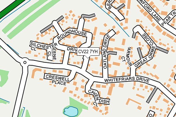 CV22 7YH map - OS OpenMap – Local (Ordnance Survey) CV22 7YH map - OS OpenMap – Local (Ordnance Survey)