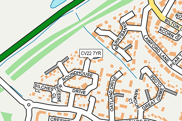 CV22 7YR map - OS OpenMap – Local (Ordnance Survey) CV22 7YR map - OS OpenMap – Local (Ordnance Survey)