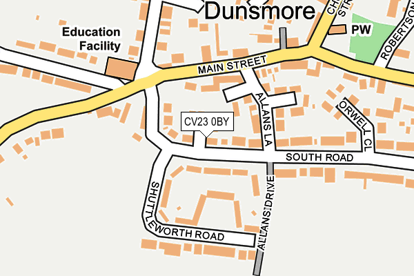 CV23 0BY map - OS OpenMap – Local (Ordnance Survey) CV23 0BY map - OS OpenMap – Local (Ordnance Survey)