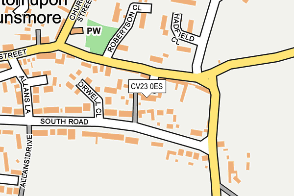 CV23 0ES map - OS OpenMap – Local (Ordnance Survey) CV23 0ES map - OS OpenMap – Local (Ordnance Survey)