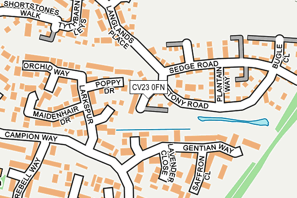 CV23 0FN map - OS OpenMap – Local (Ordnance Survey) CV23 0FN map - OS OpenMap – Local (Ordnance Survey)