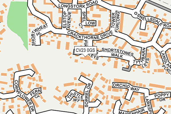 CV23 0GS map - OS OpenMap – Local (Ordnance Survey) CV23 0GS map - OS OpenMap – Local (Ordnance Survey)
