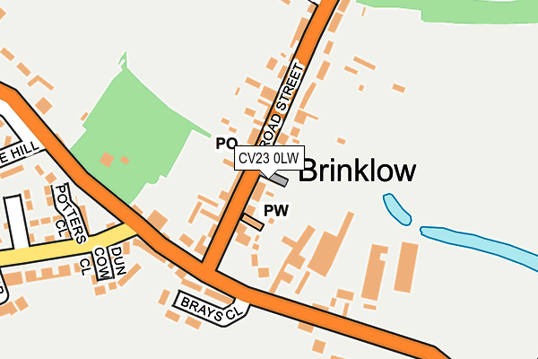 CV23 0LW map - OS OpenMap – Local (Ordnance Survey) CV23 0LW map - OS OpenMap – Local (Ordnance Survey)