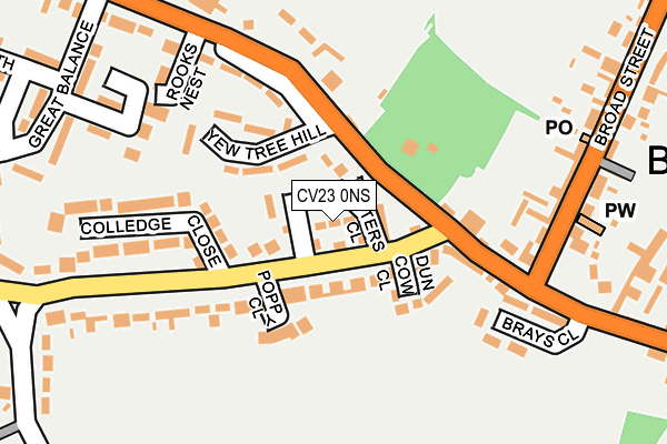CV23 0NS map - OS OpenMap – Local (Ordnance Survey) CV23 0NS map - OS OpenMap – Local (Ordnance Survey)