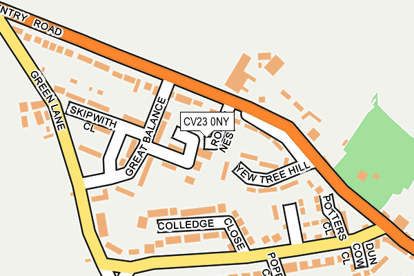 CV23 0NY map - OS OpenMap – Local (Ordnance Survey) CV23 0NY map - OS OpenMap – Local (Ordnance Survey)