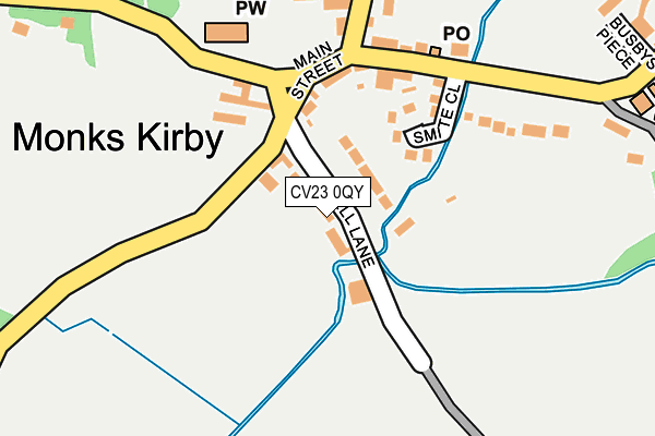 CV23 0QY map - OS OpenMap – Local (Ordnance Survey) CV23 0QY map - OS OpenMap – Local (Ordnance Survey)