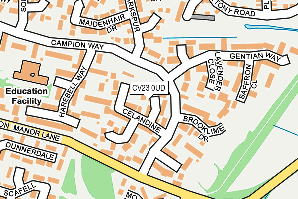 CV23 0UD map - OS OpenMap – Local (Ordnance Survey) CV23 0UD map - OS OpenMap – Local (Ordnance Survey)