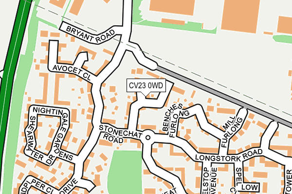 CV23 0WD map - OS OpenMap – Local (Ordnance Survey) CV23 0WD map - OS OpenMap – Local (Ordnance Survey)