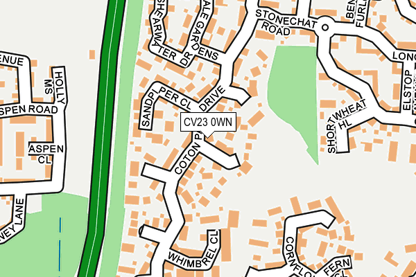 CV23 0WN map - OS OpenMap – Local (Ordnance Survey) CV23 0WN map - OS OpenMap – Local (Ordnance Survey)
