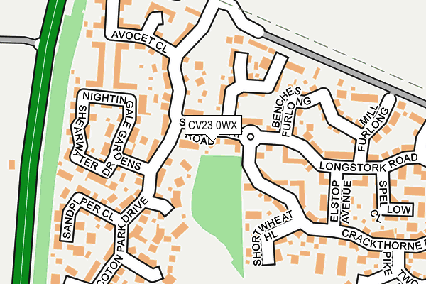 CV23 0WX map - OS OpenMap – Local (Ordnance Survey) CV23 0WX map - OS OpenMap – Local (Ordnance Survey)