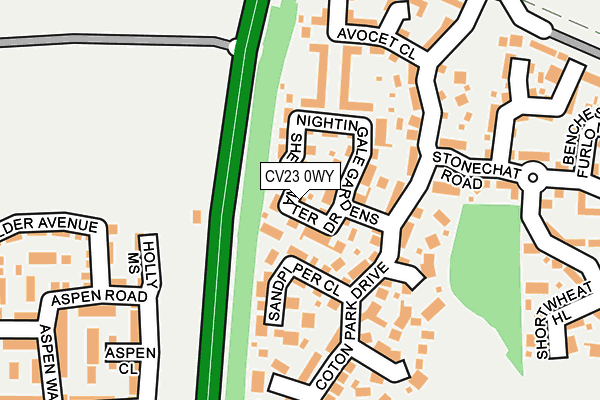 CV23 0WY map - OS OpenMap – Local (Ordnance Survey) CV23 0WY map - OS OpenMap – Local (Ordnance Survey)