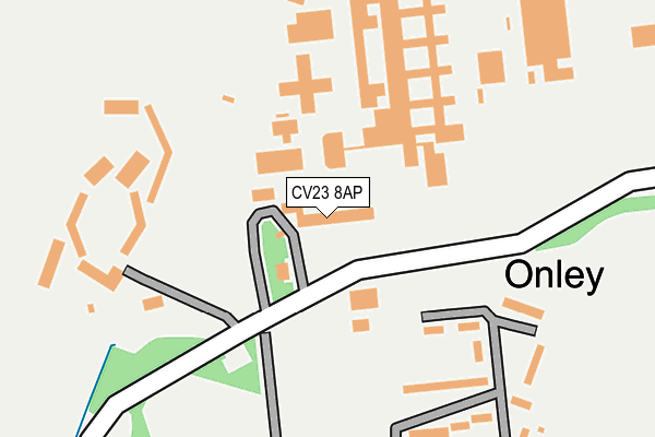 CV23 8AP map - OS OpenMap – Local (Ordnance Survey) CV23 8AP map - OS OpenMap – Local (Ordnance Survey)