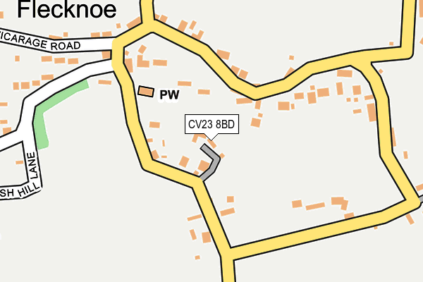 CV23 8BD map - OS OpenMap – Local (Ordnance Survey)