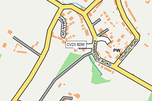 CV23 8DW map - OS OpenMap – Local (Ordnance Survey) CV23 8DW map - OS OpenMap – Local (Ordnance Survey)