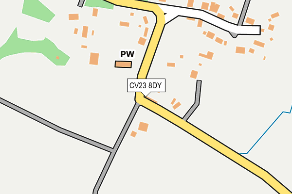 CV23 8DY map - OS OpenMap – Local (Ordnance Survey) CV23 8DY map - OS OpenMap – Local (Ordnance Survey)