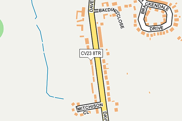 CV23 8TR map - OS OpenMap – Local (Ordnance Survey) CV23 8TR map - OS OpenMap – Local (Ordnance Survey)
