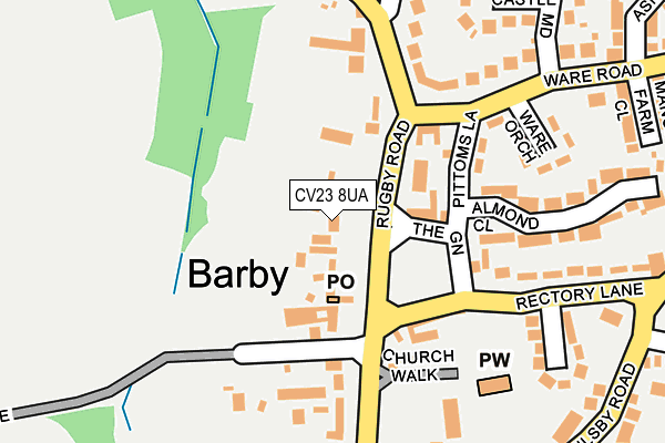 CV23 8UA map - OS OpenMap – Local (Ordnance Survey)