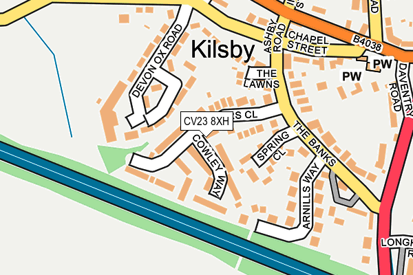 CV23 8XH map - OS OpenMap – Local (Ordnance Survey)