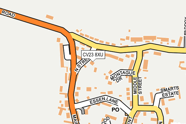 CV23 8XU map - OS OpenMap – Local (Ordnance Survey) CV23 8XU map - OS OpenMap – Local (Ordnance Survey)