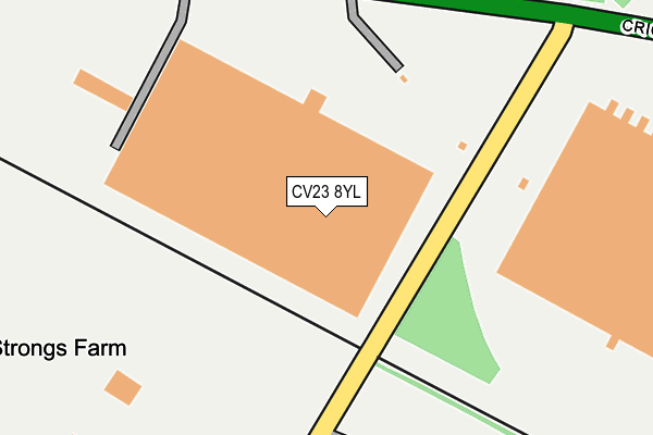 CV23 8YL map - OS OpenMap – Local (Ordnance Survey) CV23 8YL map - OS OpenMap – Local (Ordnance Survey)