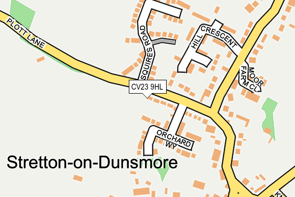 CV23 9HL map - OS OpenMap – Local (Ordnance Survey) CV23 9HL map - OS OpenMap – Local (Ordnance Survey)