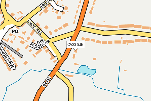 CV23 9JE map - OS OpenMap – Local (Ordnance Survey) CV23 9JE map - OS OpenMap – Local (Ordnance Survey)