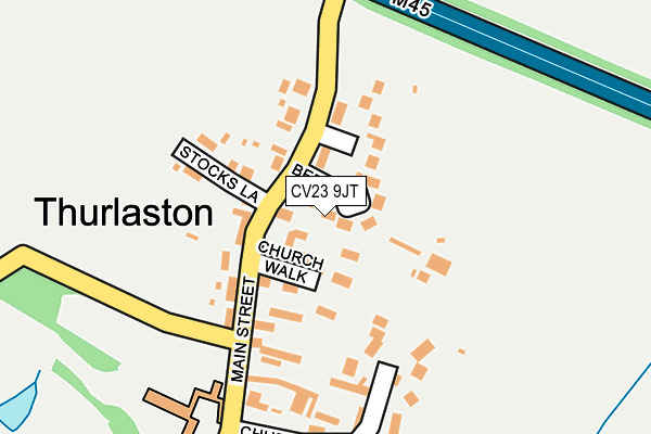 CV23 9JT map - OS OpenMap – Local (Ordnance Survey)