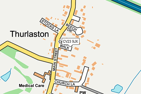 CV23 9JX map - OS OpenMap – Local (Ordnance Survey)