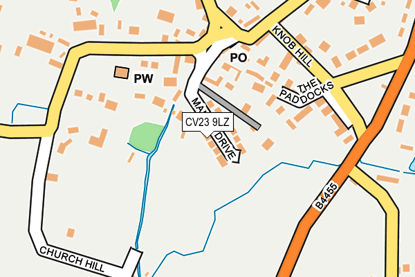 CV23 9LZ map - OS OpenMap – Local (Ordnance Survey) CV23 9LZ map - OS OpenMap – Local (Ordnance Survey)