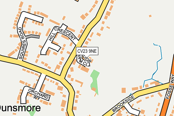 CV23 9NE map - OS OpenMap – Local (Ordnance Survey) CV23 9NE map - OS OpenMap – Local (Ordnance Survey)