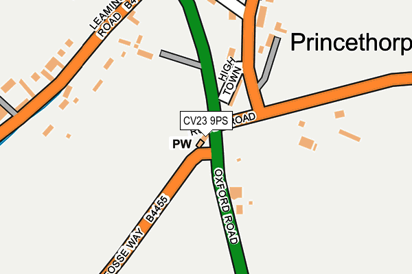 CV23 9PS map - OS OpenMap – Local (Ordnance Survey) CV23 9PS map - OS OpenMap – Local (Ordnance Survey)