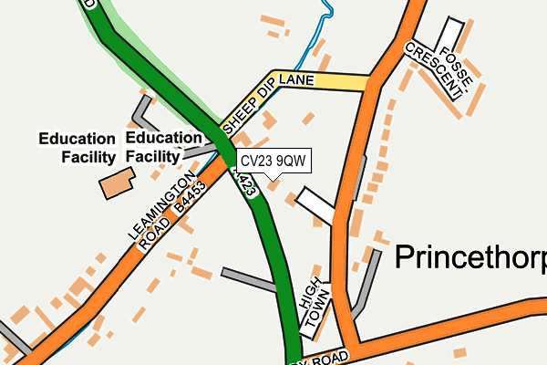 CV23 9QW map - OS OpenMap – Local (Ordnance Survey)