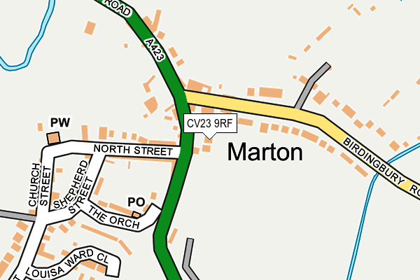 CV23 9RF map - OS OpenMap – Local (Ordnance Survey)
