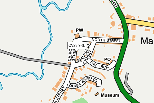 CV23 9RL map - OS OpenMap – Local (Ordnance Survey)