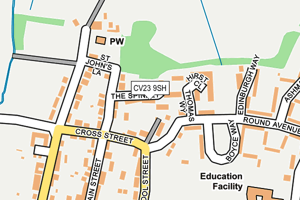 CV23 9SH map - OS OpenMap – Local (Ordnance Survey) CV23 9SH map - OS OpenMap – Local (Ordnance Survey)