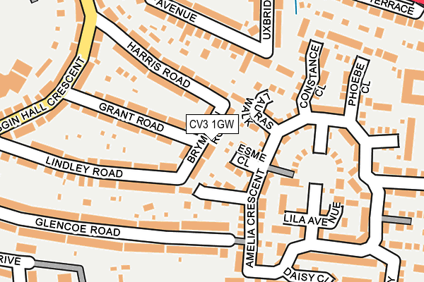 CV3 1GW map - OS OpenMap – Local (Ordnance Survey) CV3 1GW map - OS OpenMap – Local (Ordnance Survey)