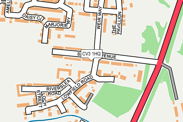 CV3 1HQ map - OS OpenMap – Local (Ordnance Survey) CV3 1HQ map - OS OpenMap – Local (Ordnance Survey)