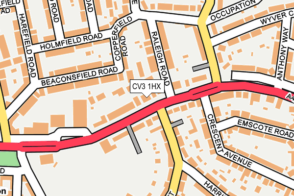 CV3 1HX map - OS OpenMap – Local (Ordnance Survey) CV3 1HX map - OS OpenMap – Local (Ordnance Survey)