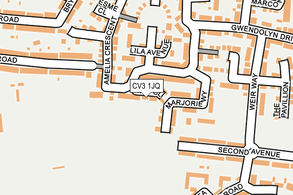 CV3 1JQ map - OS OpenMap – Local (Ordnance Survey) CV3 1JQ map - OS OpenMap – Local (Ordnance Survey)