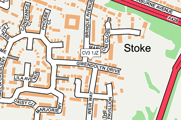 CV3 1JZ map - OS OpenMap – Local (Ordnance Survey) CV3 1JZ map - OS OpenMap – Local (Ordnance Survey)