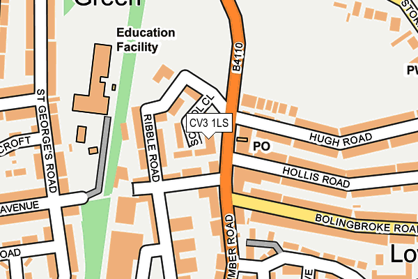 CV3 1LS map - OS OpenMap – Local (Ordnance Survey) CV3 1LS map - OS OpenMap – Local (Ordnance Survey)