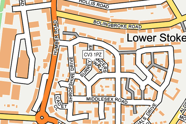 CV3 1PZ map - OS OpenMap – Local (Ordnance Survey) CV3 1PZ map - OS OpenMap – Local (Ordnance Survey)