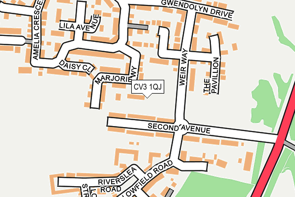 CV3 1QJ map - OS OpenMap – Local (Ordnance Survey) CV3 1QJ map - OS OpenMap – Local (Ordnance Survey)