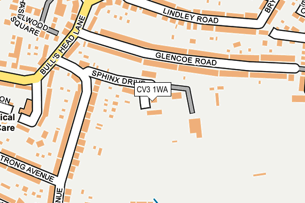 CV3 1WA map - OS OpenMap – Local (Ordnance Survey) CV3 1WA map - OS OpenMap – Local (Ordnance Survey)
