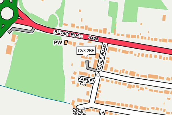 CV3 2BF map - OS OpenMap – Local (Ordnance Survey) CV3 2BF map - OS OpenMap – Local (Ordnance Survey)