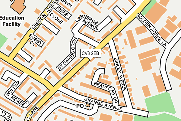 CV3 2EB map - OS OpenMap – Local (Ordnance Survey) CV3 2EB map - OS OpenMap – Local (Ordnance Survey)