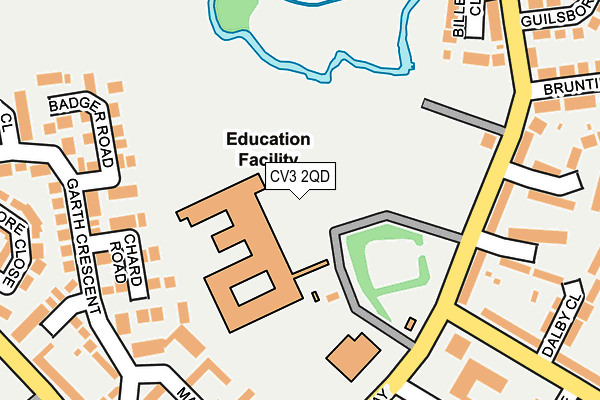 CV3 2QD map - OS OpenMap – Local (Ordnance Survey) CV3 2QD map - OS OpenMap – Local (Ordnance Survey)